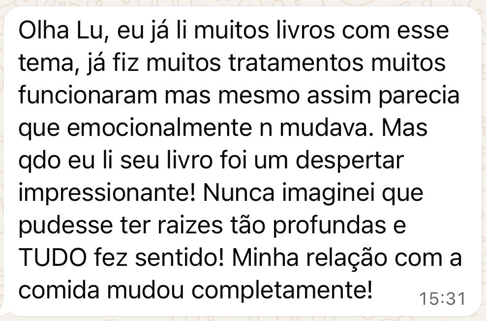 Depoimento de leitora por WhatsApp