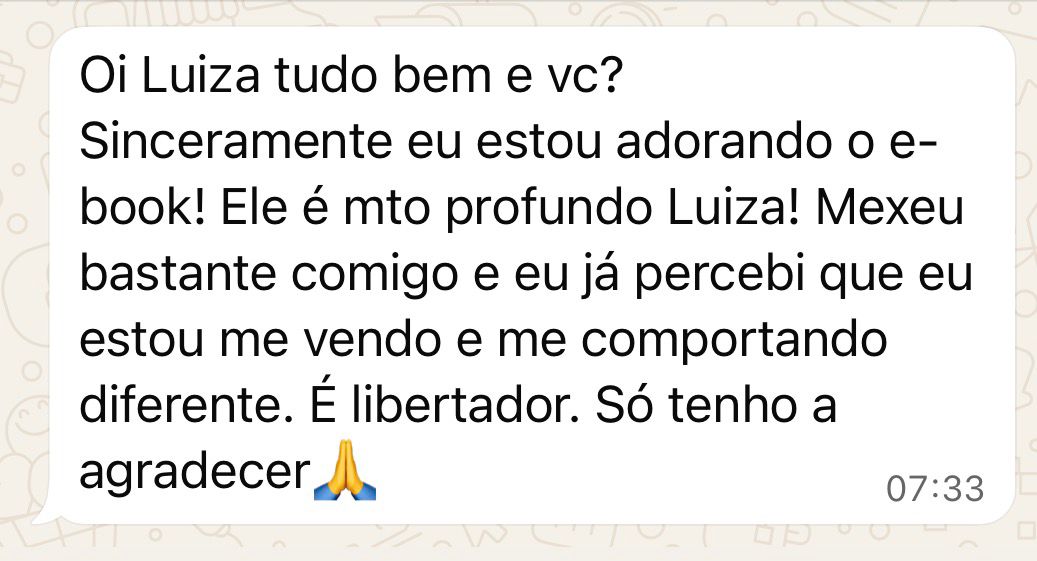 Depoimento de leitora por WhatsApp