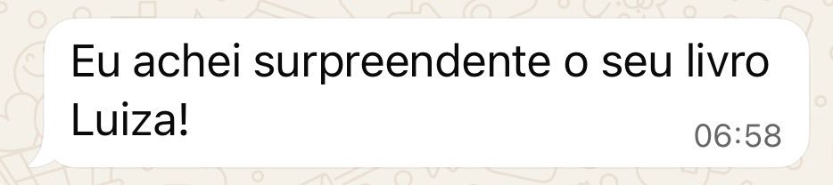 Depoimento de leitora por WhatsApp
