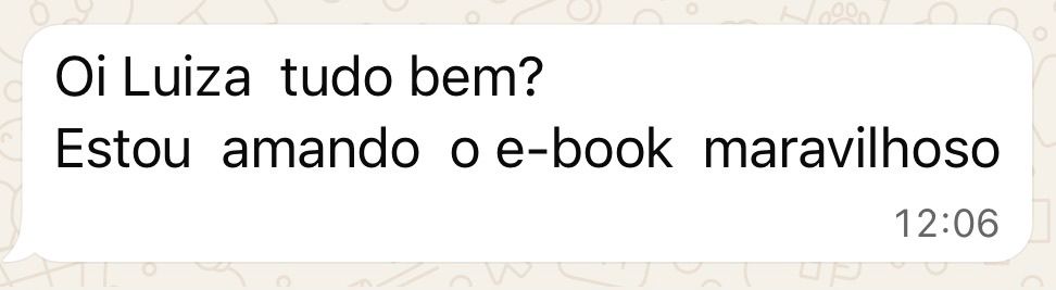 Depoimento de leitora por WhatsApp
